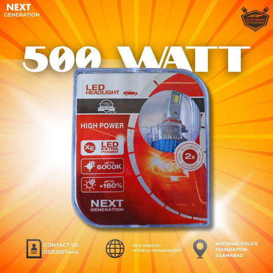 Next 500W Car LED Socket 9006 | Next 500W car LED socket 9005 | Next Gen 500W H11 | Next Gen Car LED 500 Watt Grip H4