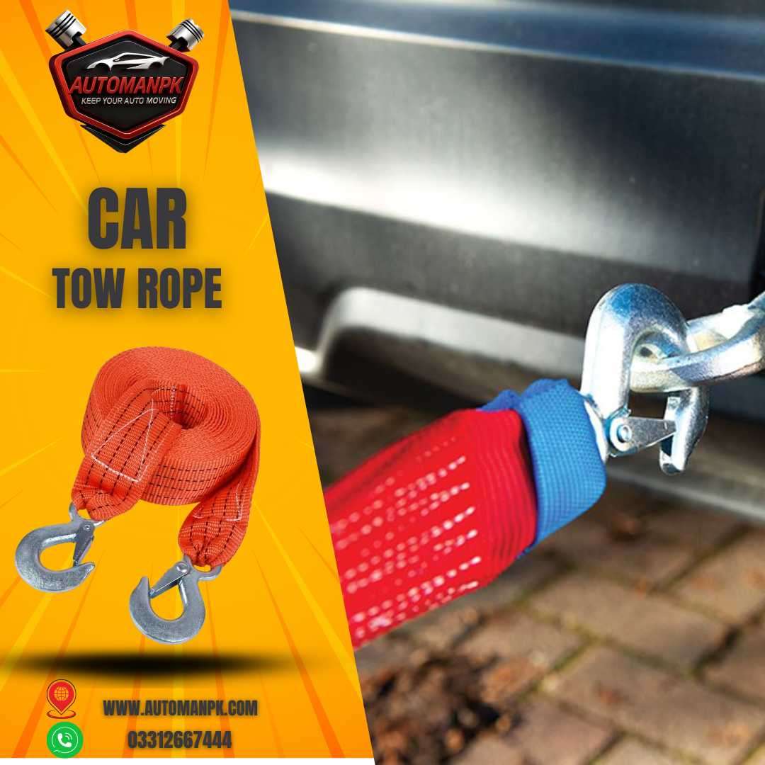 Heavy Duty Tow Rope 6 Ton – Emergency Towing Strap with Hooks