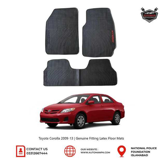 Toyota Corolla 2009-2014 Car Latex Floor Mats | Car Rubber Mats – AutoManPK