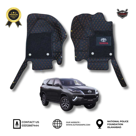 Toyota Fortuner 10D Car Floor Mats premium quality floor protection for Toyota Fortuner in Pakistan