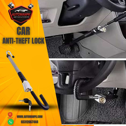 Premium Anti-Theft Car Lock for Steering, Pedal, and Wheel – AutoManPK