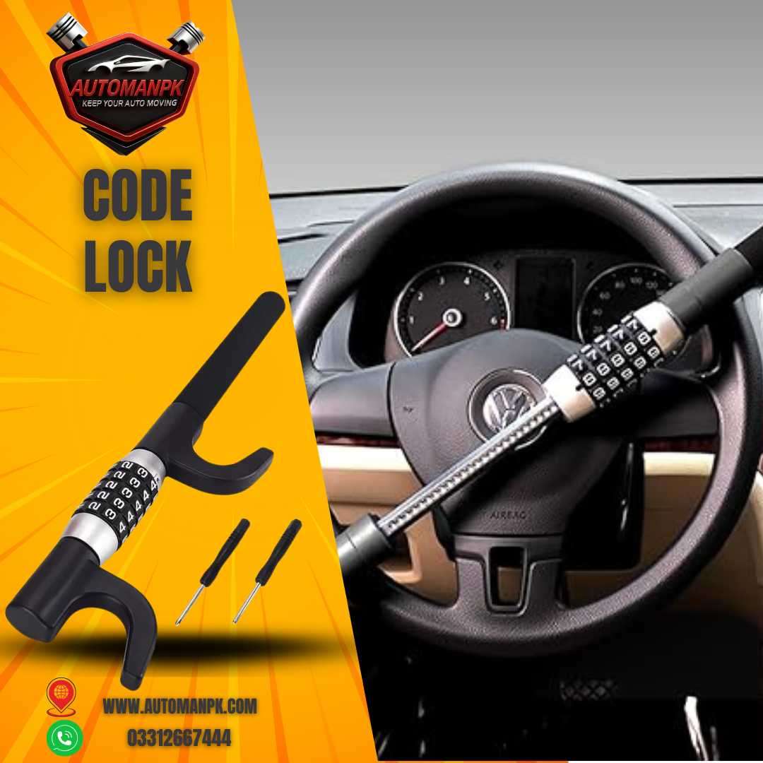 Heavy-Duty Car Steering Code Lock Anti-Theft Security System – AutoManPK