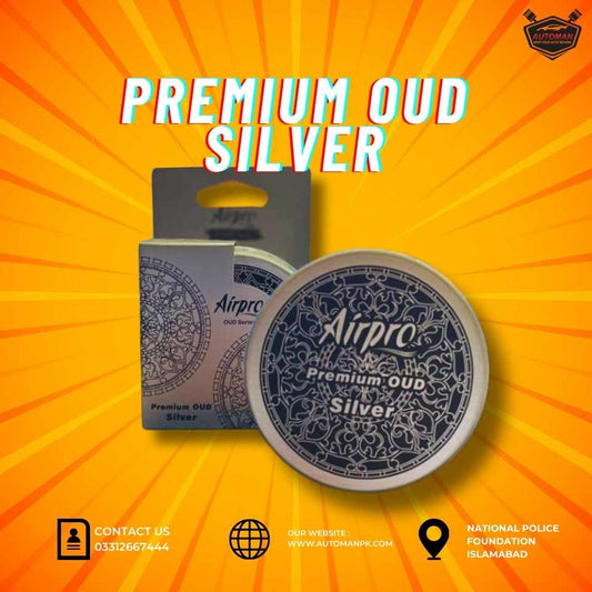 Premium Airpro Oud Silver Car Air Freshener