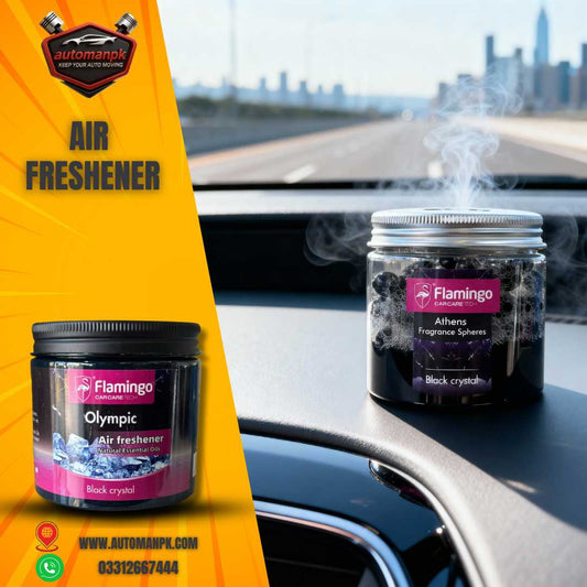 Flamingo Black Crystal Car Air Freshener Made in China – AutoManPK Pakistan