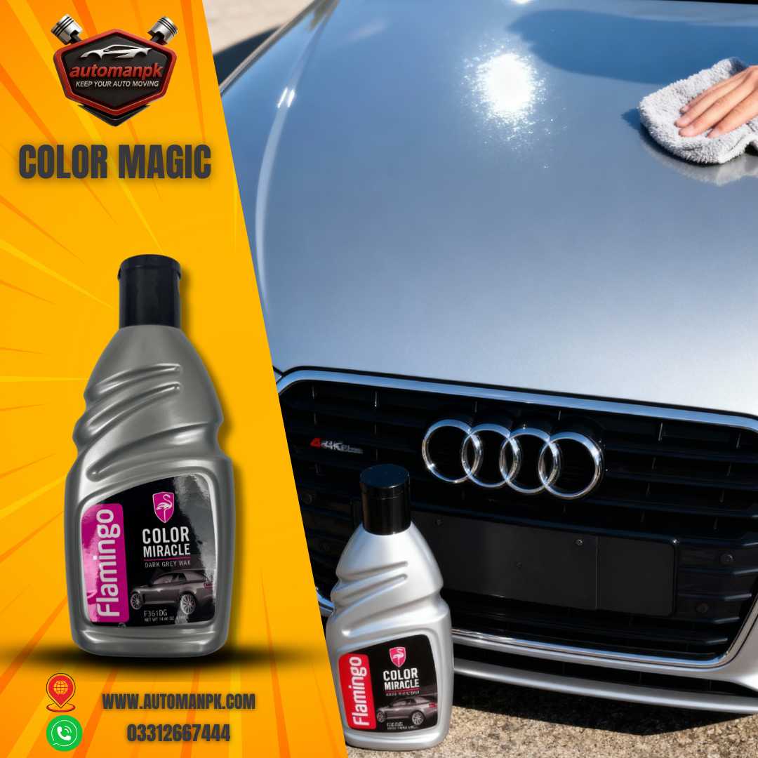 Flamingo Color Miracle Silver Wax 410ml for Car Shine | AutoManPK Pakistan