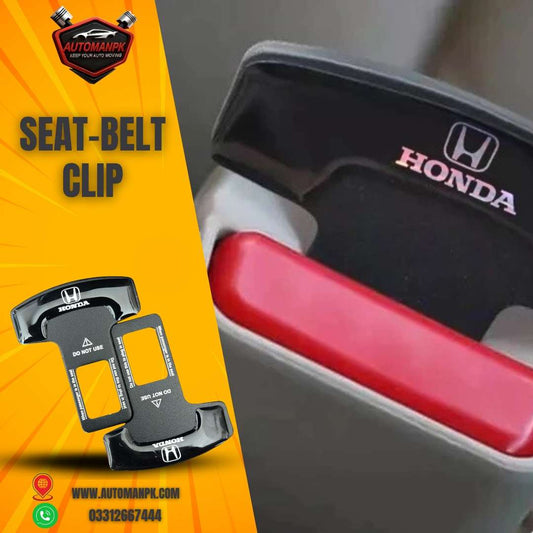 Honda Metal Seat Belt Clip Pair – Premium Seat Belt Silencer Plugs | AutoManPK
