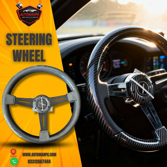 Premium Carbon Fiber Steering Wheel for Cars – AutoManPK Pakistan