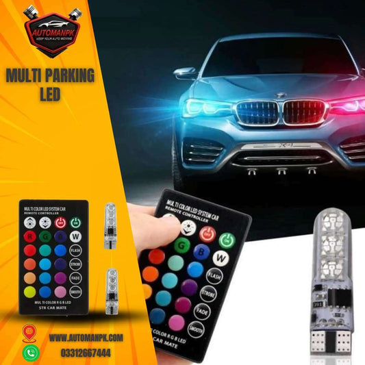 Multi Color LED Car Parking Light Bulbs with Remote Control – AutoManPK