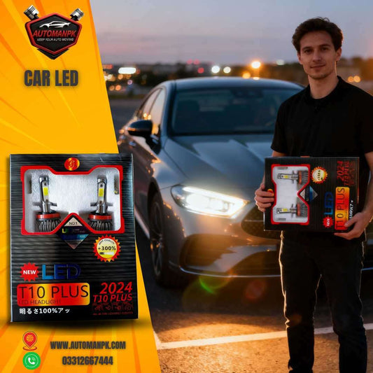 T10 Plus Car LED Grip Headlight 9005 9006 H4 H11 High Brightness | AutoManPK Pakistan