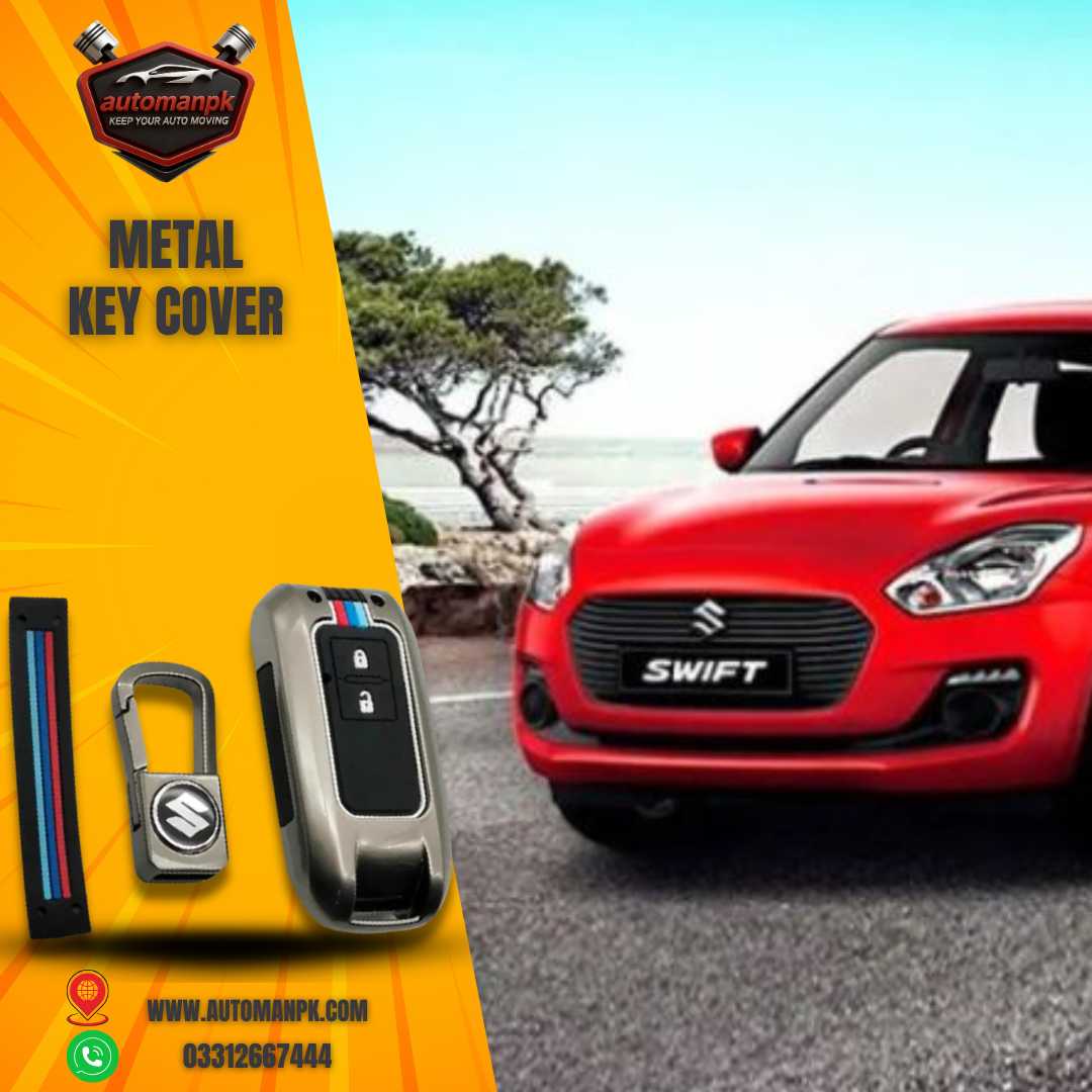 Suzuki Swift Metal Key Cover & Key Chain 2022 Onwards – Premium Protection by AutoManPK