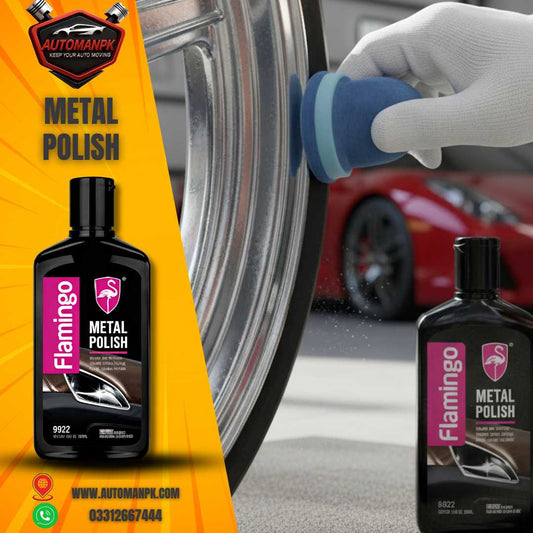 Flamingo Metal Polish 300ml for car chrome and metal shine in Pakistan – AutomanPK