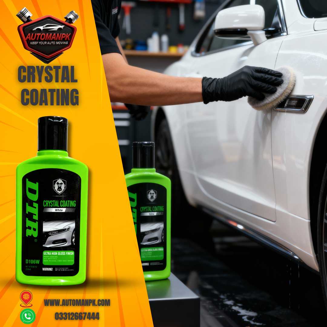 DTR Crystal Coating White Car Liquid Wax 250ML – Shine & Protection for Cars