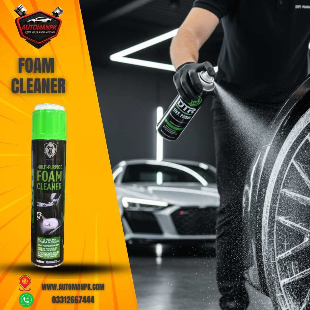 DTR Multipurpose Foam 650ml for cars cleaning exterior and interior AutomanPK Pakistan
