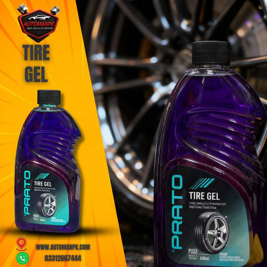 Prato Tire Gel 500ml - Best Car Tire Polish in Pakistan | AutomanPK