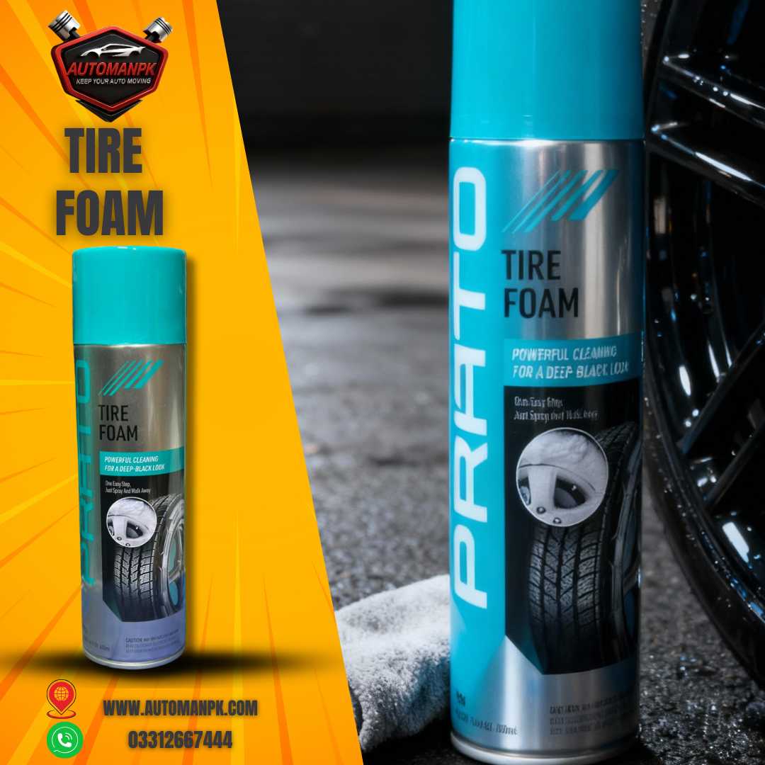 Prato Tire Foam 650ml for car tire shine and protection – AutomanPK