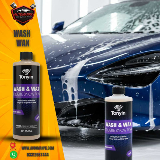 Tonyin Wash Wax Shampoo 473ml – Premium Car Cleaning Solution Pakistan