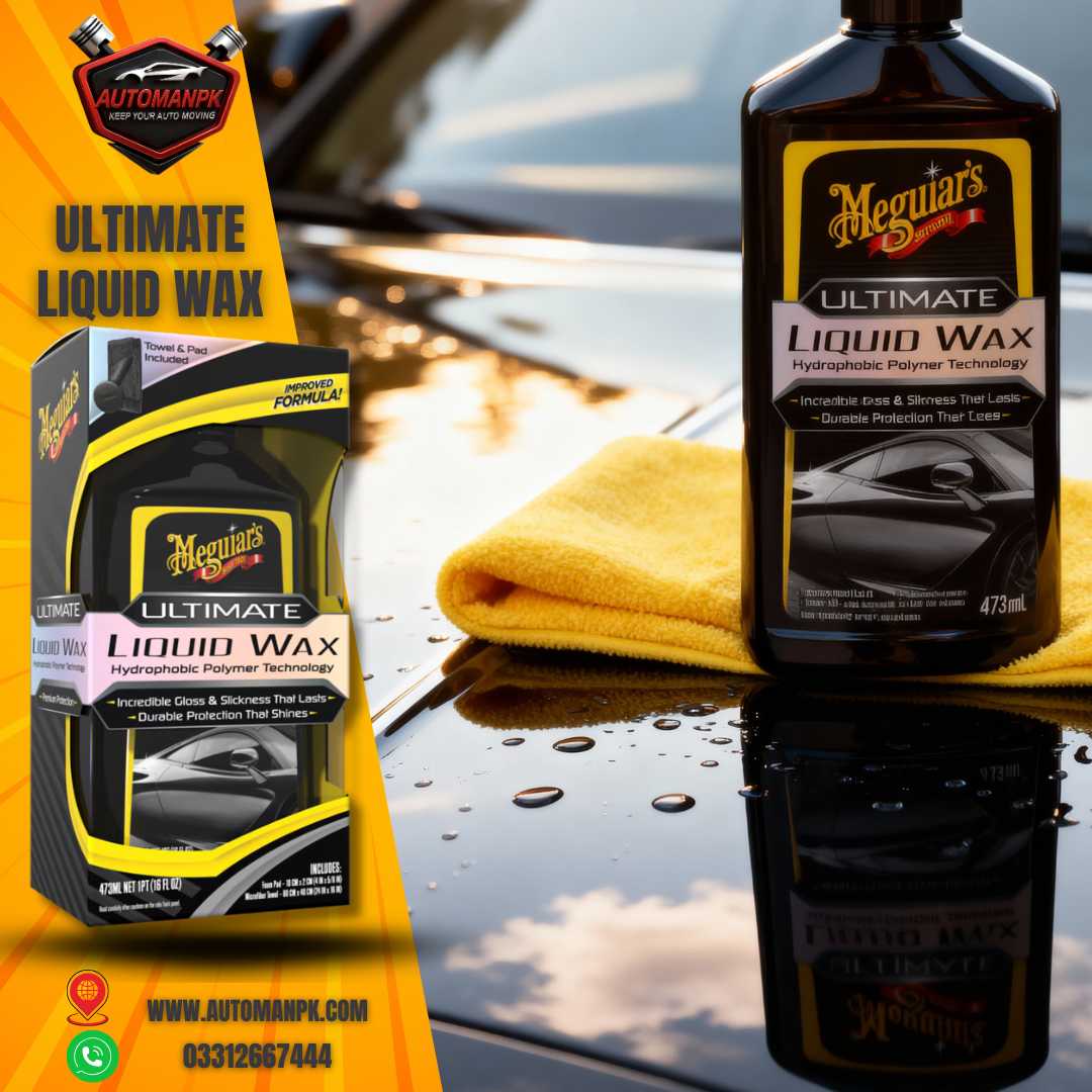 Meguiar’s Ultimate Liquid Wax best car polish for deep shine and paint protection in Pakistan