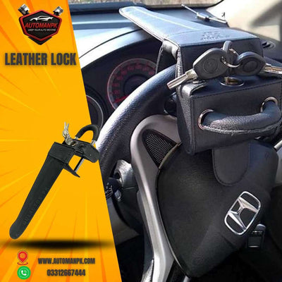 Car steering leather lock anti theft security for vehicles in Pakistan