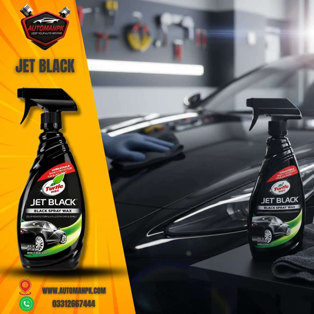Turtle Jet Black Spray Wax car color polish restoring deep black shine in Pakistan