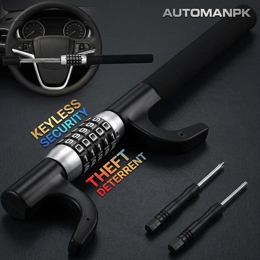 Heavy-Duty Car Steering Code Lock – Anti-Theft Security for Cars in Pakistan