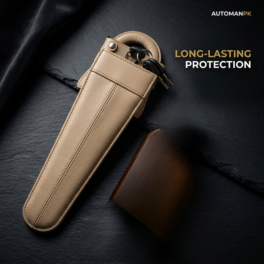 Car Steering Leather Lock | Anti-Theft Steering Wheel Lock for Cars in Pakistan