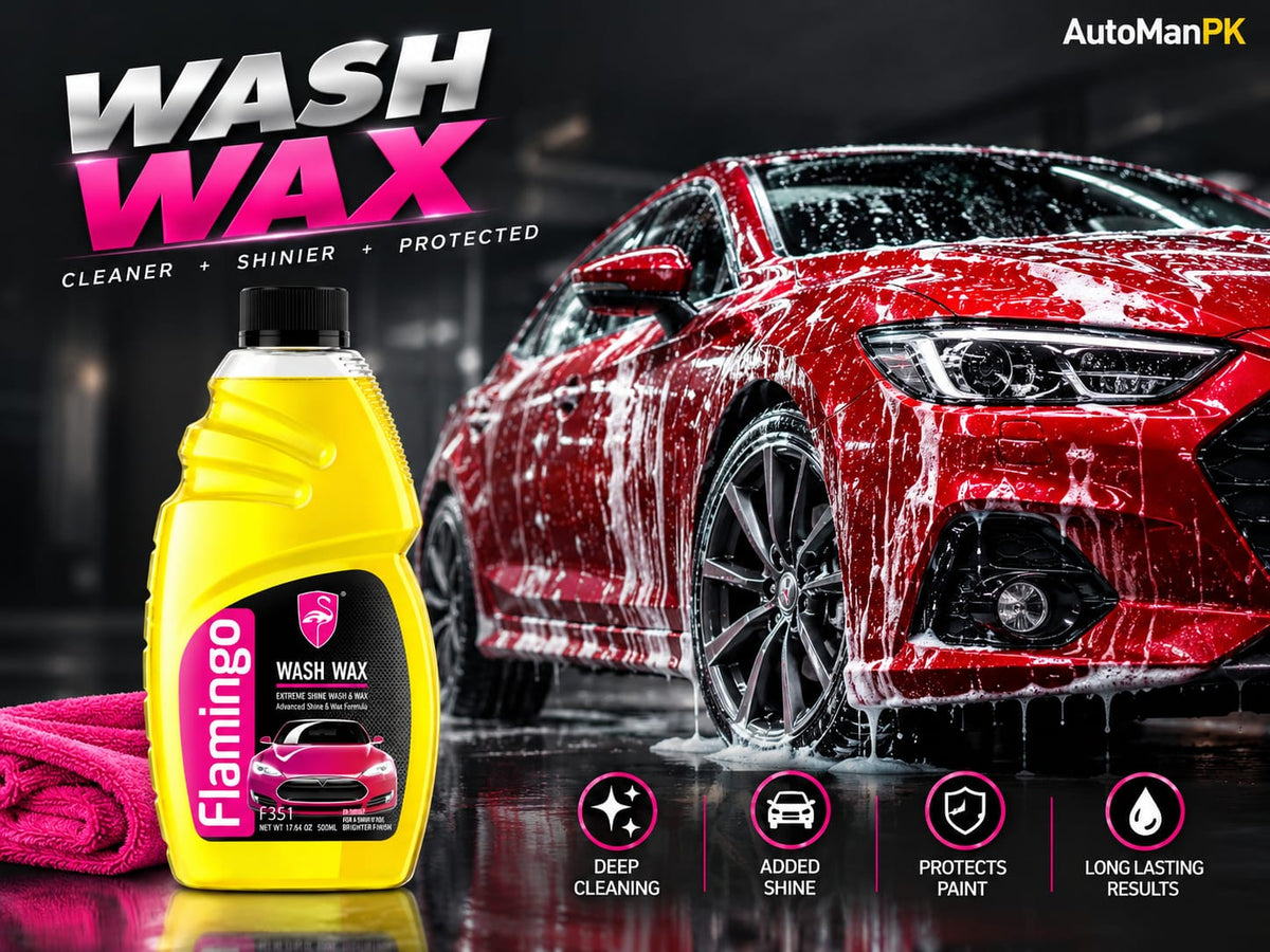 Flamingo Wash and Wax 500ml car shampoo with carnauba wax