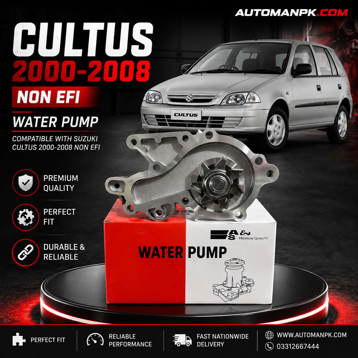 Suzuki Cultus 2000-2008 Water Pump – Carburetor Engine | Genuine Replacement