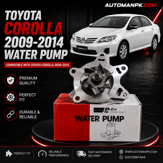 Genuine A&S Water Pump / Water Body for Toyota Corolla XLi 1.3 (2009-2014)