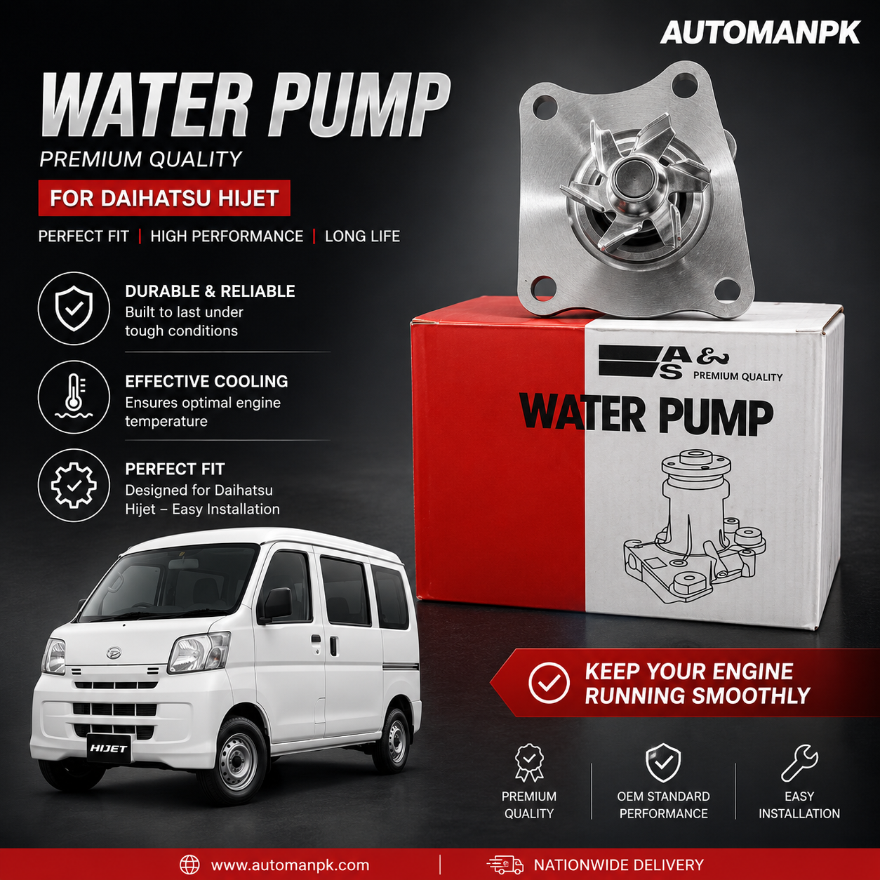 Daihatsu Hijet Water Pump / Water Body | Genuine A&S | Authorized Dealer AutoManPK