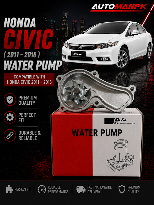 Honda Civic 2011-2015 Water Pump – A&S GWHO-63A FB2 | OEM Quality | Direct Replacement