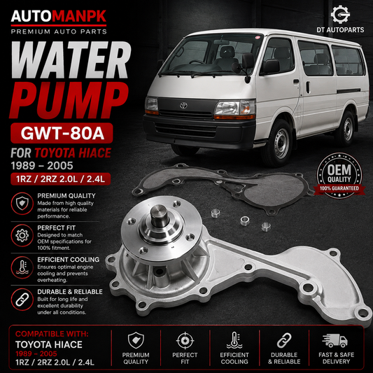Toyota Hiace 1989-2005 Water Pump – A&S GWT-85A | 1RZ / 2RZ Engine | OEM Quality | Direct Replacement