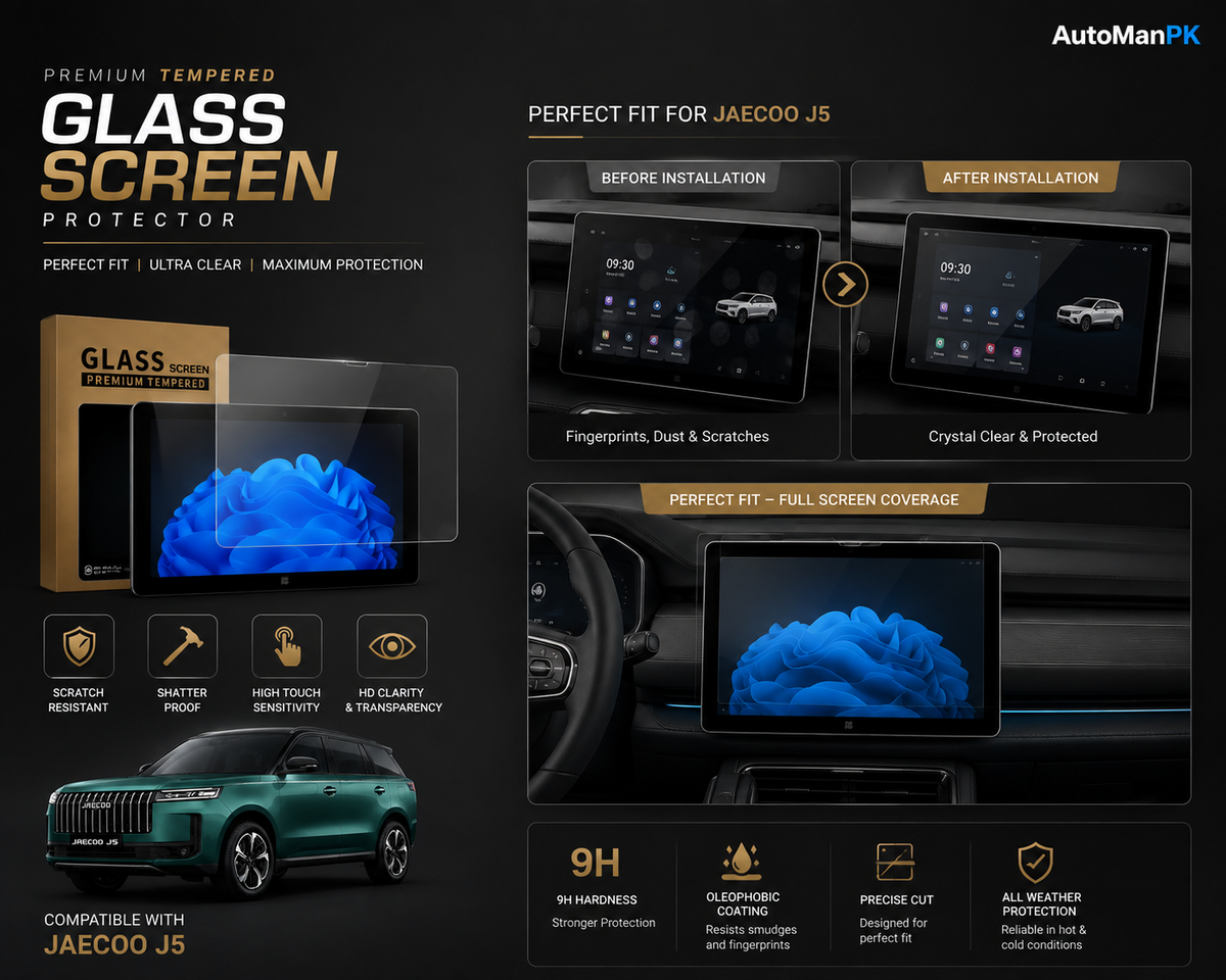 Jaecoo J5 Infotainment Screen Tempered Glass Protector – Premium Screen Guard
