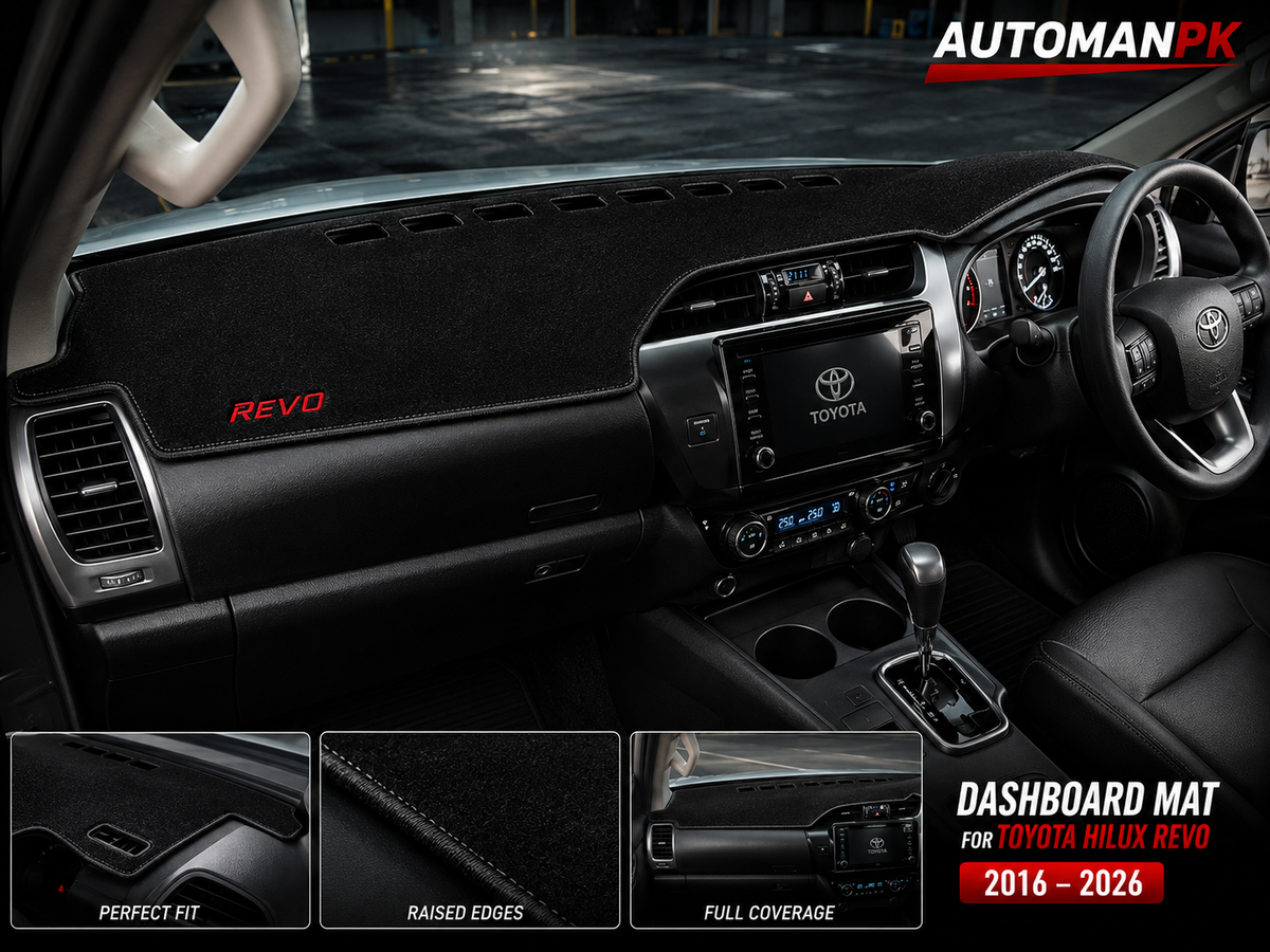 Toyota Revo 2016-2026 Velvet Dashboard Mat – Anti-Glare | Non-Slip | Custom Fit