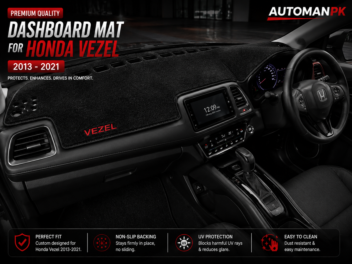 Honda Vezel 2013-2021 Velvet Dashboard Mat – Anti-Glare | Non-Slip | Custom Fit