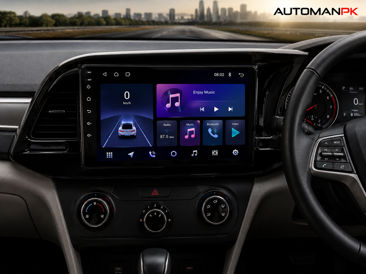 Hyundai Elantra 2021-2024 9-Inch Android Car Panel (Black) – GPS, Bluetooth, WiFi & FM Radio