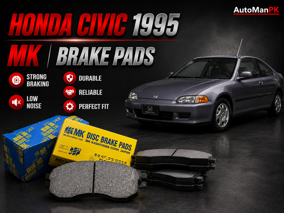 Honda Civic 1991-1995 MK Yellow Front & Rear Brake Pads – OEM Grade | Quiet & Durable
