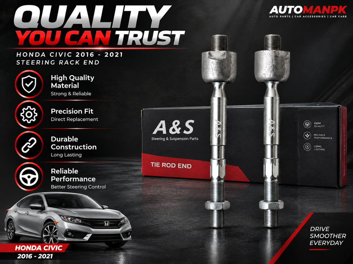 Honda Civic X 2016–2022 Tie Rod + Rack End Set | 53560-TBA-A01 & 53010-TBA-A01