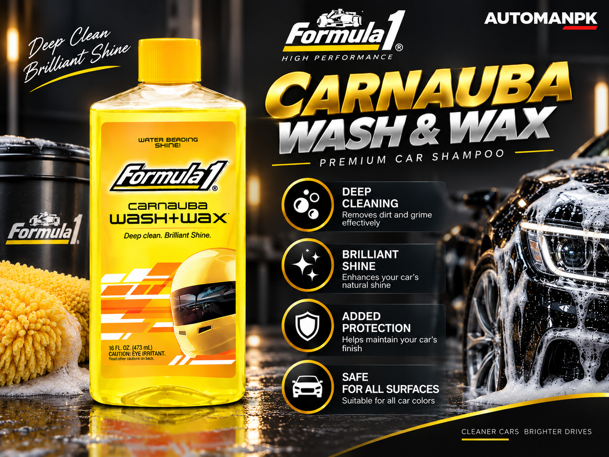 Formula 1 Carnauba Wash and Wax 473ml wash and wax car shampoo