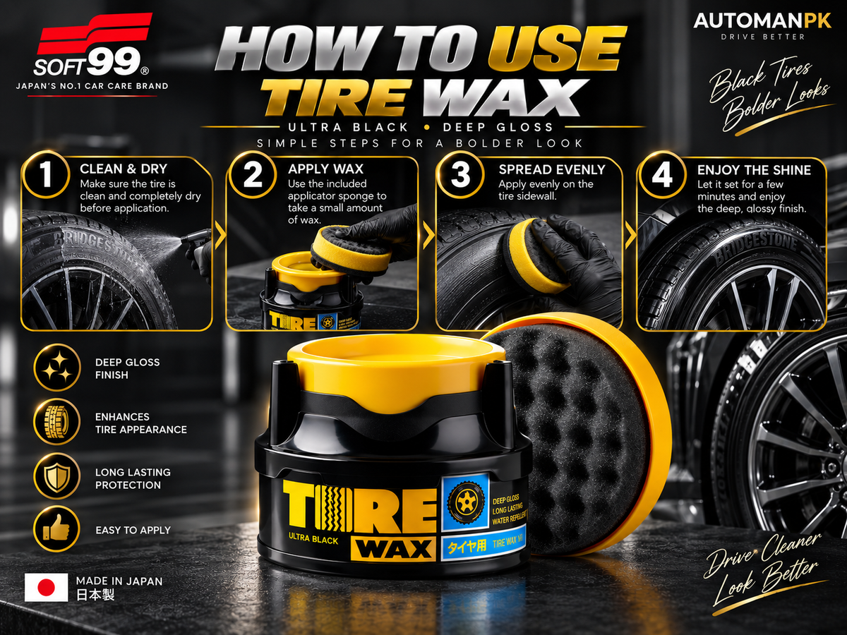 Soft99 Tire Wax 170g car tyre shine product