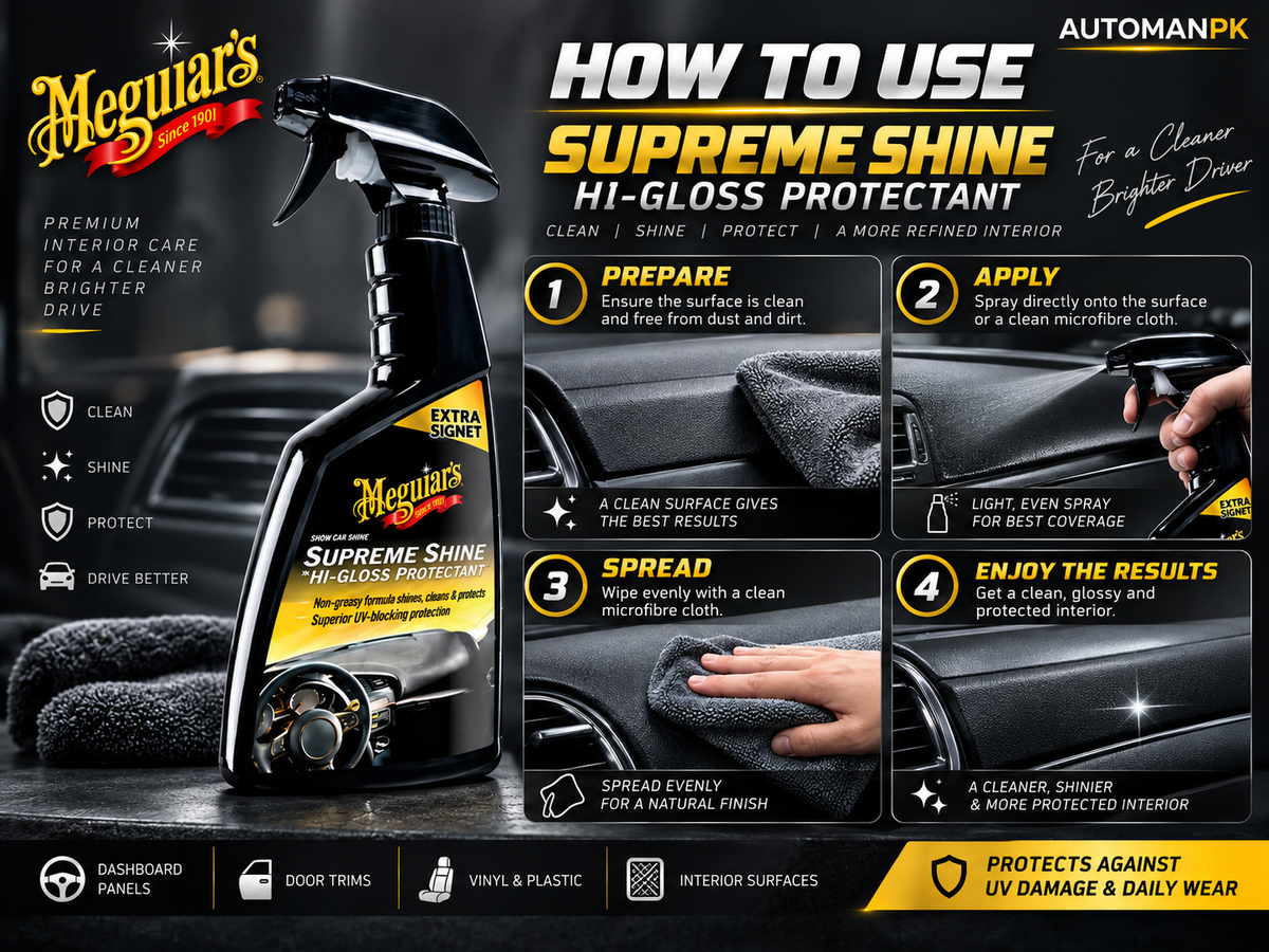Meguiar’s Supreme Shine Protectant G4016 473ml | High Gloss Interior Protectant