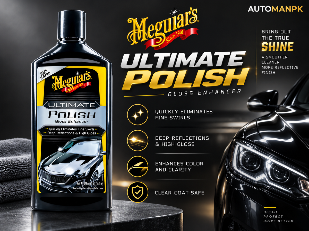 Meguiar’s Ultimate Polish G19216 473ml | Pre-Wax Gloss Enhancer & Car Paint Polish