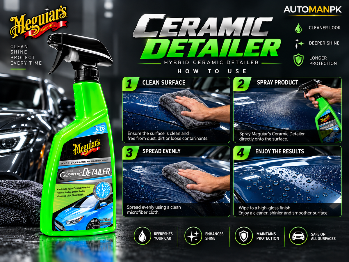 Meguiar’s Hybrid Ceramic Detailer G200526 | Instant Shine & Ceramic Protection