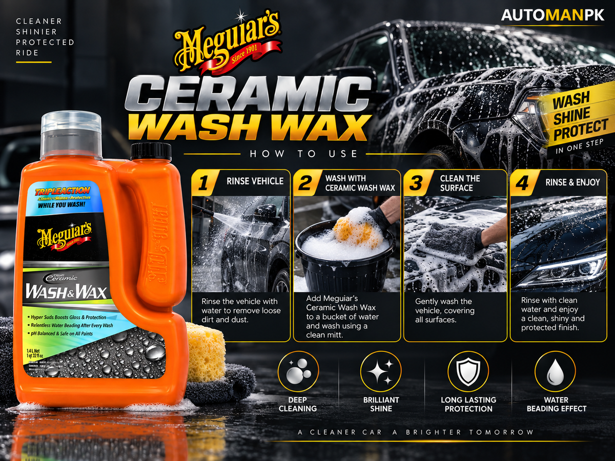 Meguiar’s Hybrid Ceramic Wash & Wax G240748 | Ceramic Car Shampoo & Paint Protection