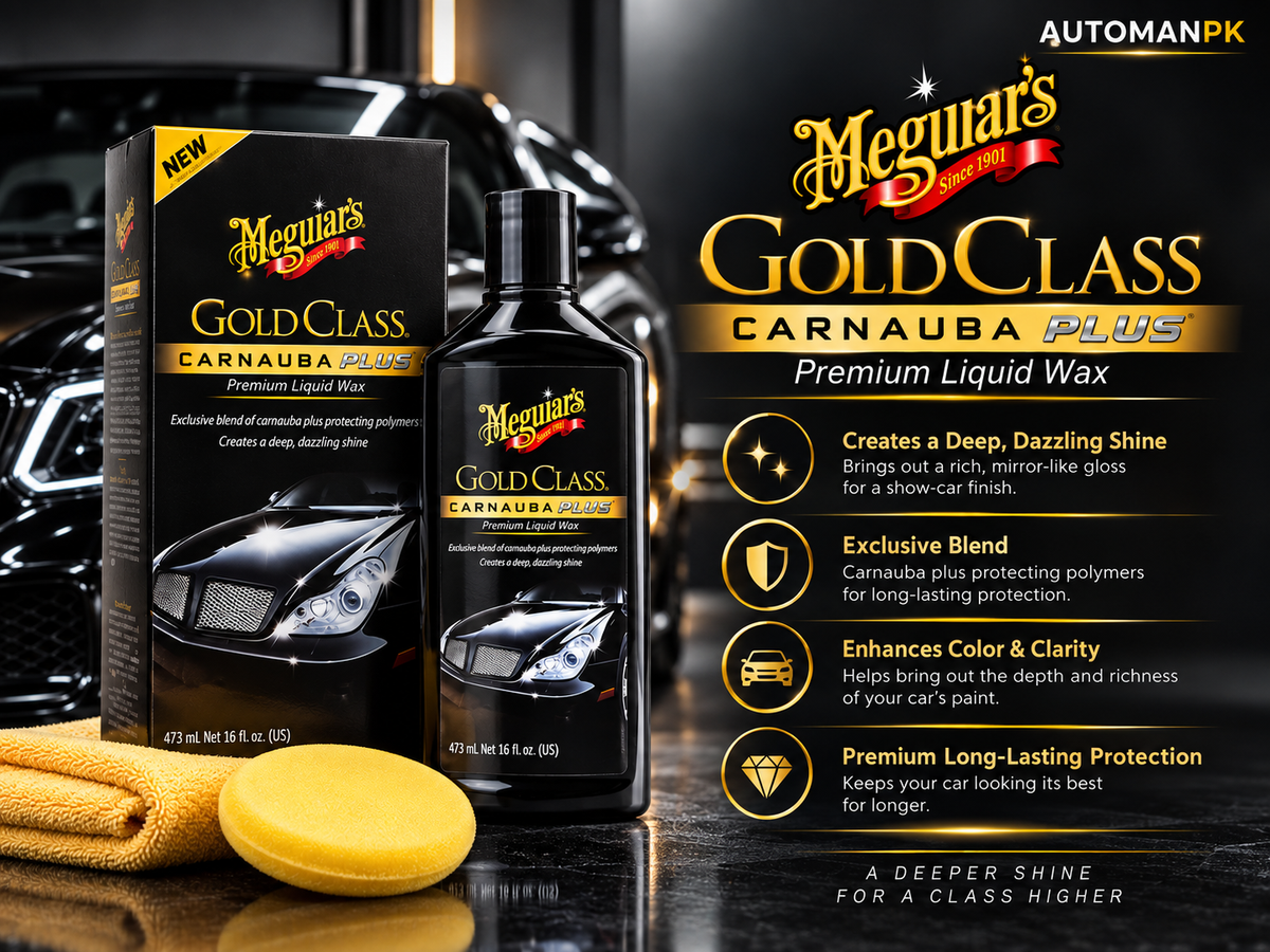 Meguiar’s Gold Class Carnauba Plus Liquid Wax G7016 16oz | Premium Car Wax & Deep Shine