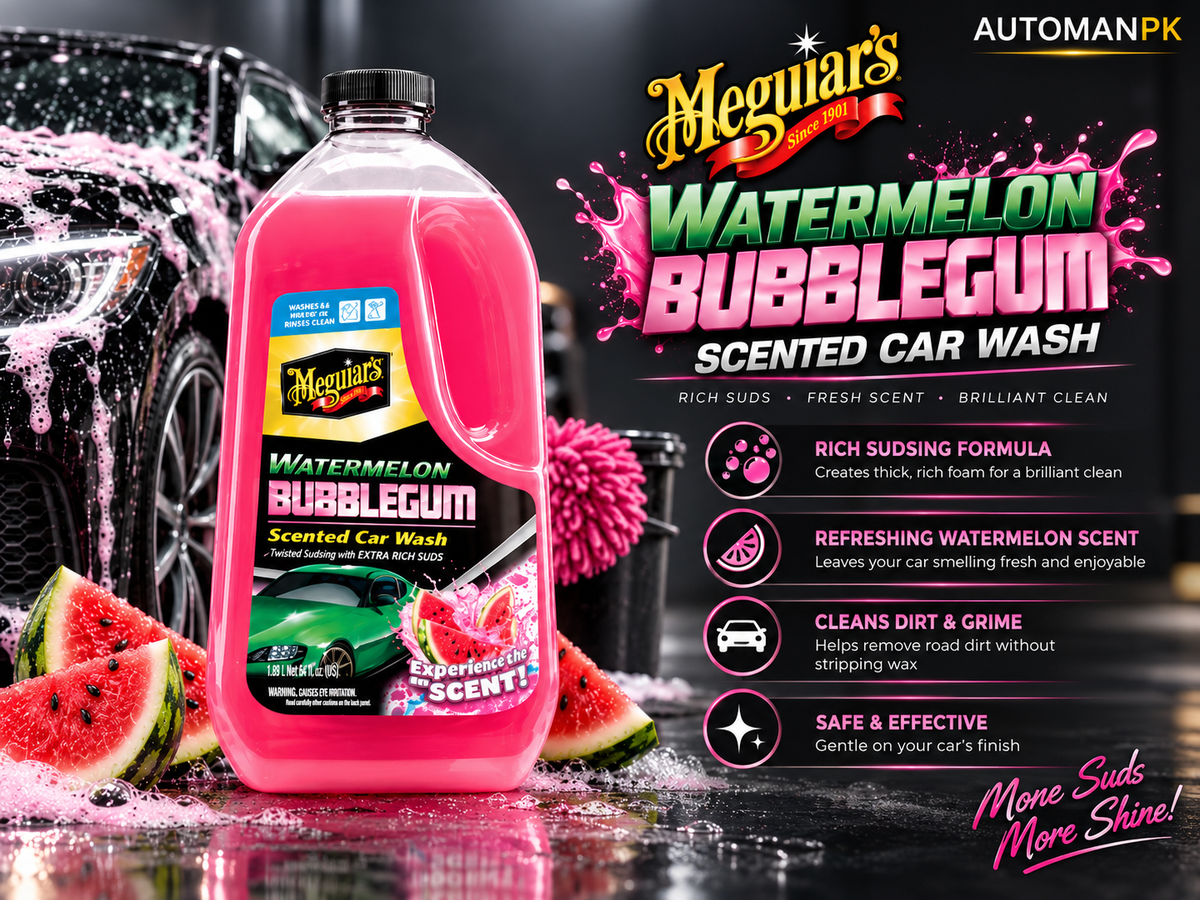 Meguiar's Watermelon Bubblegum Premium Car Shampoo G250464 1.89L | pH Neutral Car Wash
