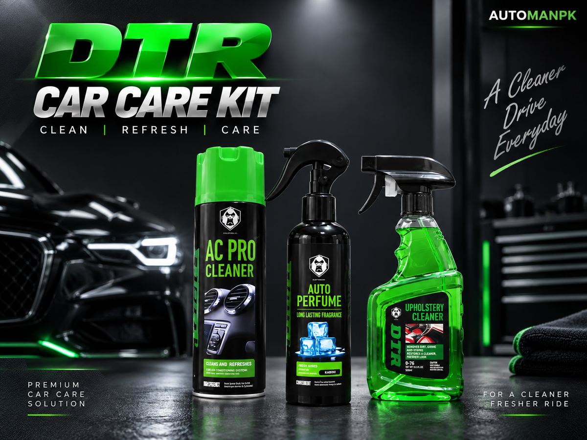 DTR 3-in-1 Interior Kit | AC Pro Cleaner + Dashboard Polish + Upholstery Cleaner