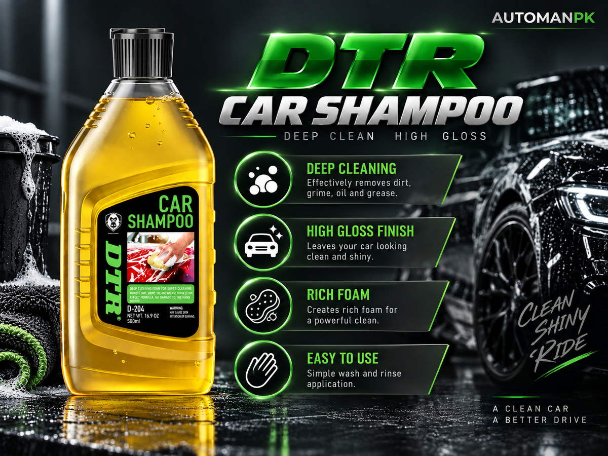 DTR Car Shampoo 1 Liter & 500ml | Premium Car Exterior Cleaner & Wash Solution