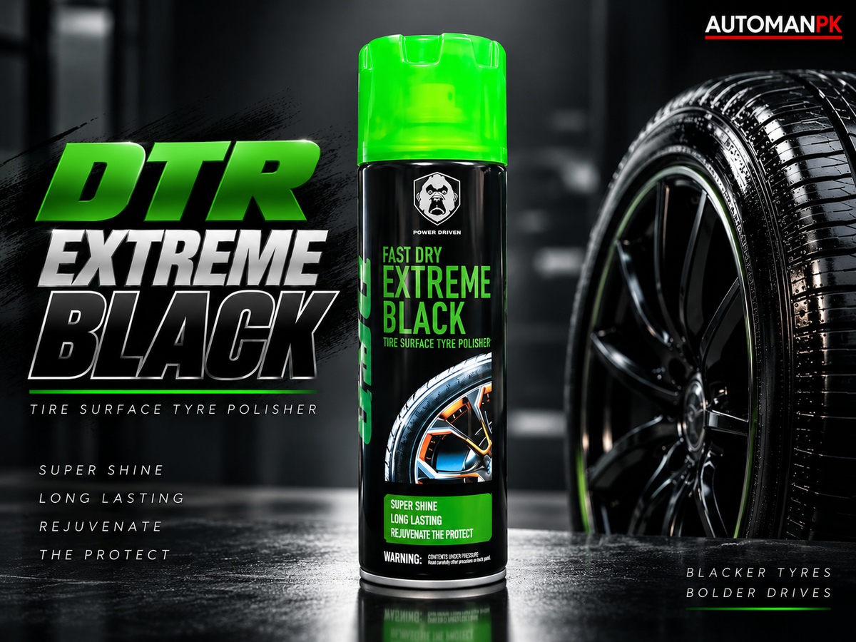 DTR Extreme Black Car Tire Polish 650ml – Fast-Dry Tire Shine & Black Gloss