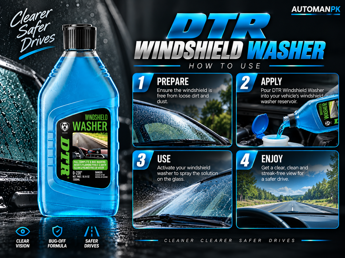 DTR Windshield Washer 500ml – Car Windshield Cleaner & Rain Repellent