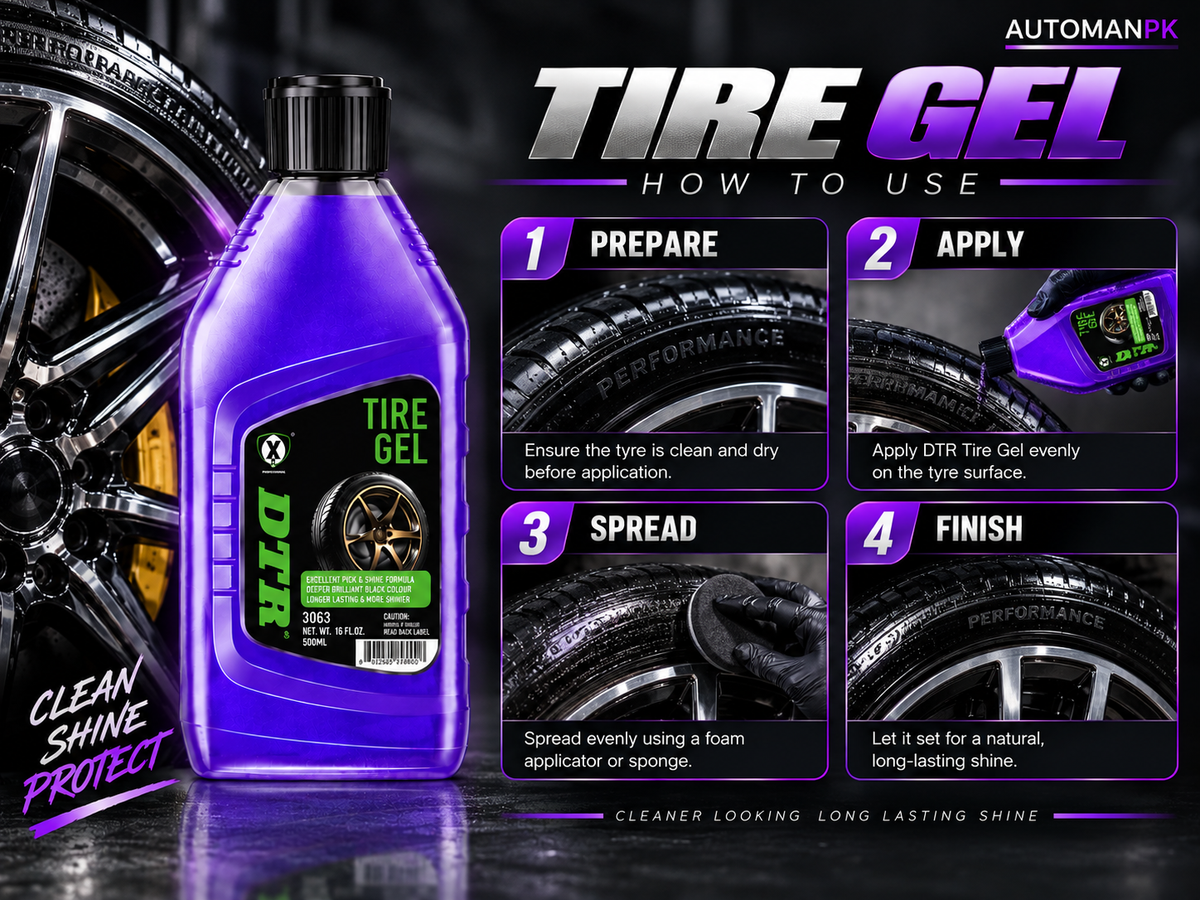DTR Tire Gel 500ml – Tire Shine & Rubber Protectant